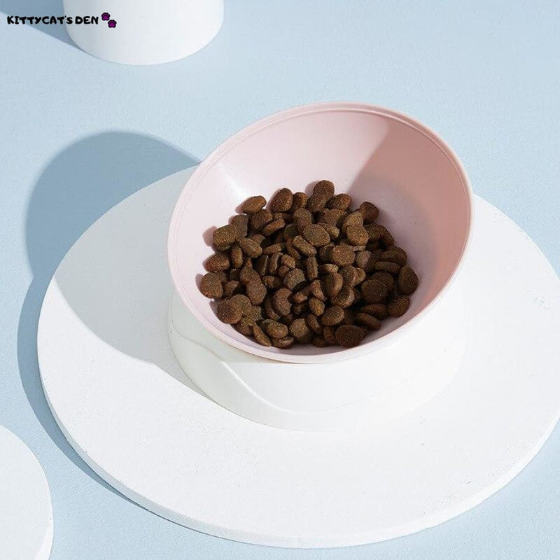 Cat Food Bowl With Raised Stand. Neck protection. - Feeders