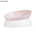 Cat Food Bowl With Raised Stand. Neck protection. - Pink and