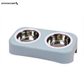 Elevated & Tilted Double Stainless Steel Small Cat Food & 