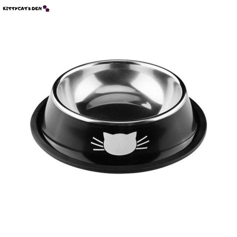 Stainless Steel Cat Bowl for Food or Water with Cartoon 